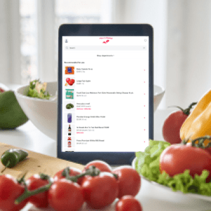 retailer-branded-ecommerce-storefront-on-tablet-in-kitchen-with-produce